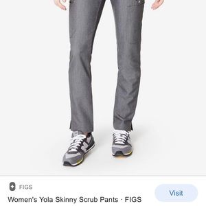 Figs skinny scrub pant in graphite